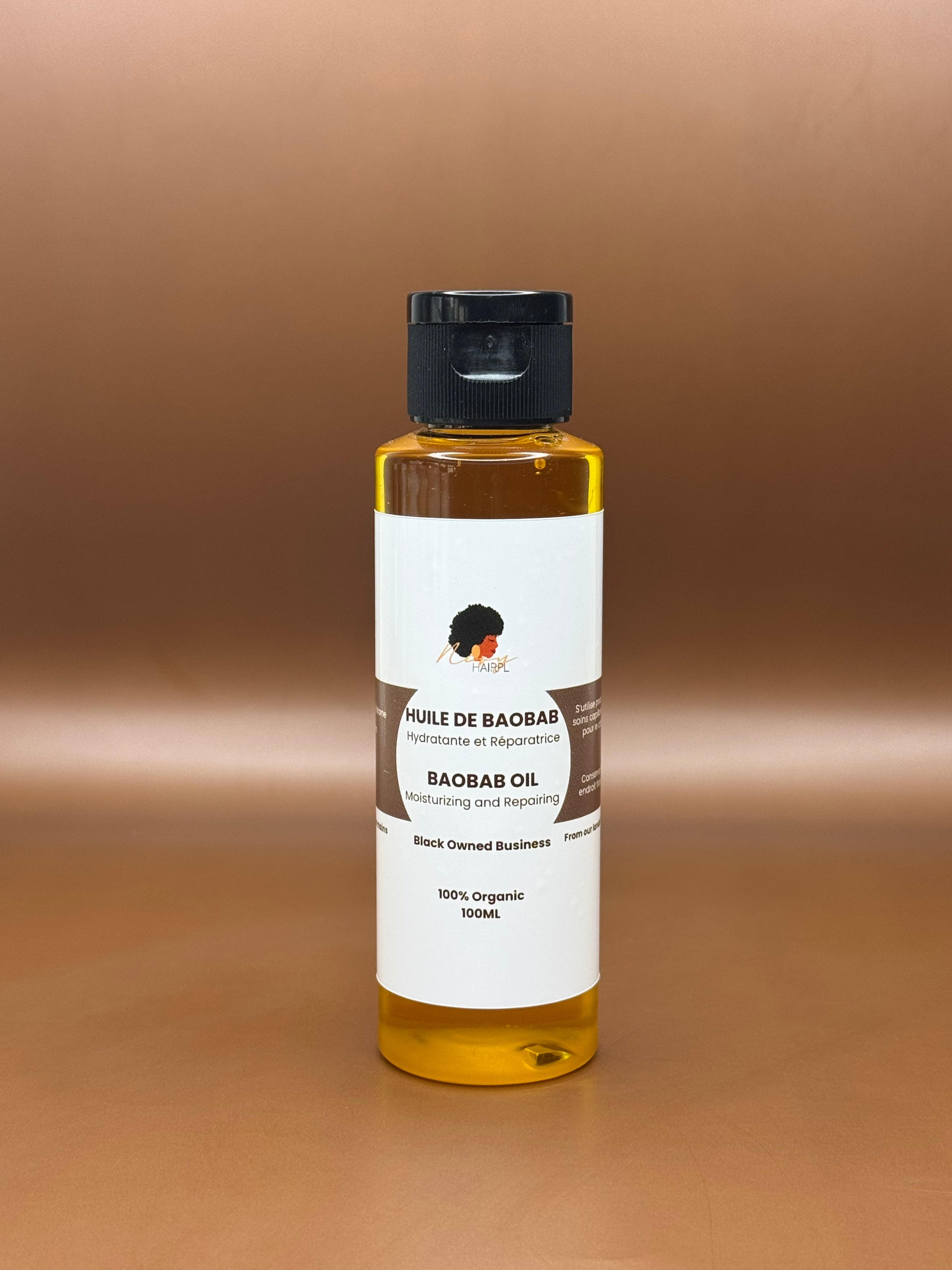 Huile de Baobab Vierge – Pressée à Froid