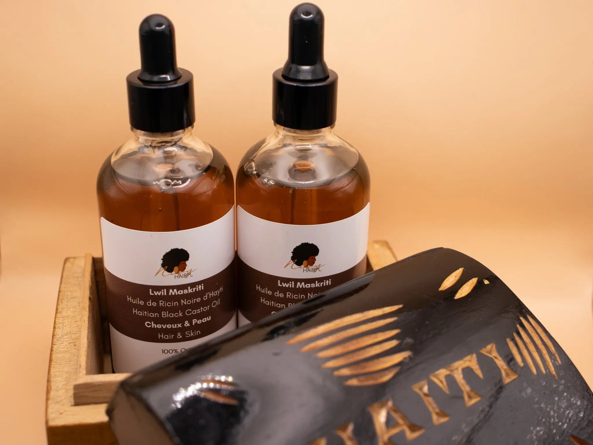 Huile de ricin noir + Brosses à Cils & Roll On NivyHairPL