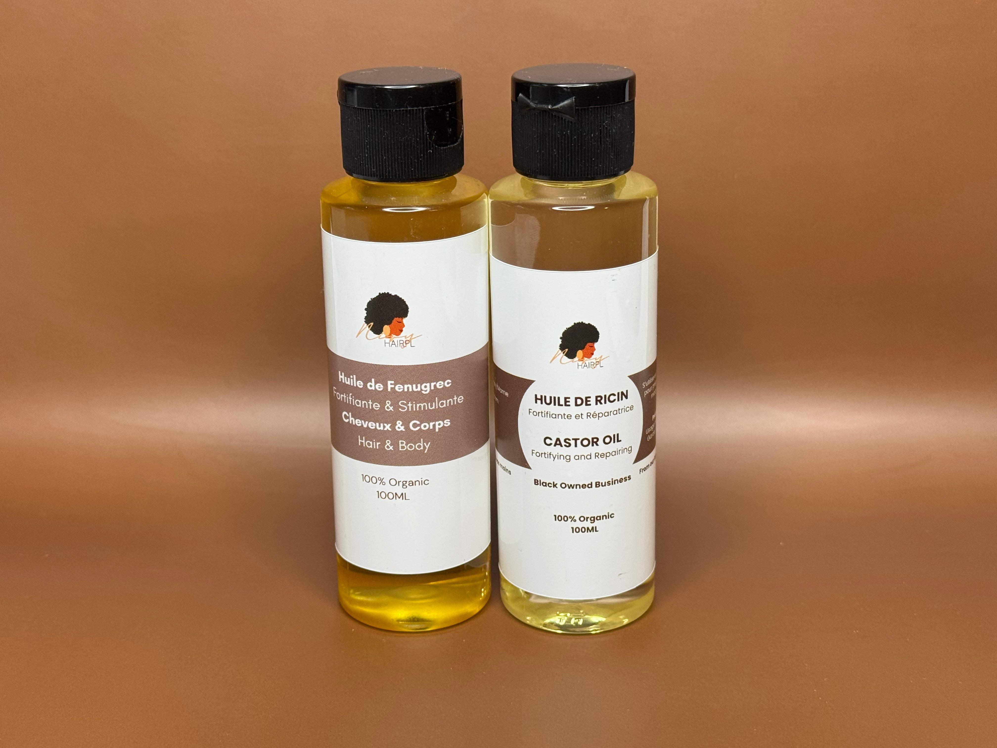 Pousse & Force — Huile de Ricin + Huile de Fenugrec