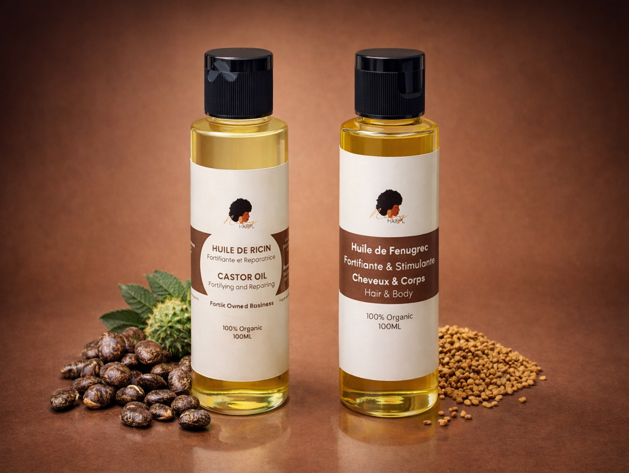 Pousse & Force — Huile de Ricin + Huile de Fenugrec