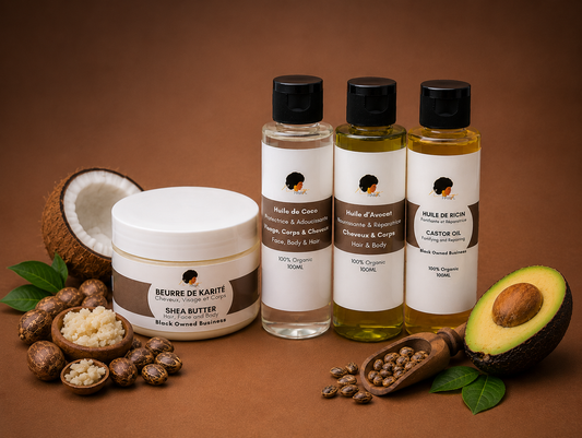 Lot 3 Huiles Végétales + Beurre de Karité