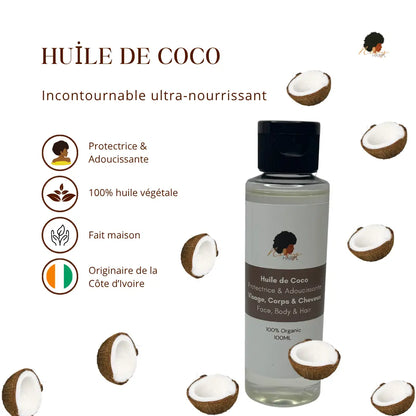 Huile de Coco Vierge - Pressée à Froid NivyHairPL