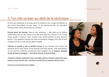 Tresse et Réussis — Le guide complet pour lancer ton activité de tresseuse NivyHairPL Tresse et Réussis — Le guide complet pour lancer ton activité de tresseuse