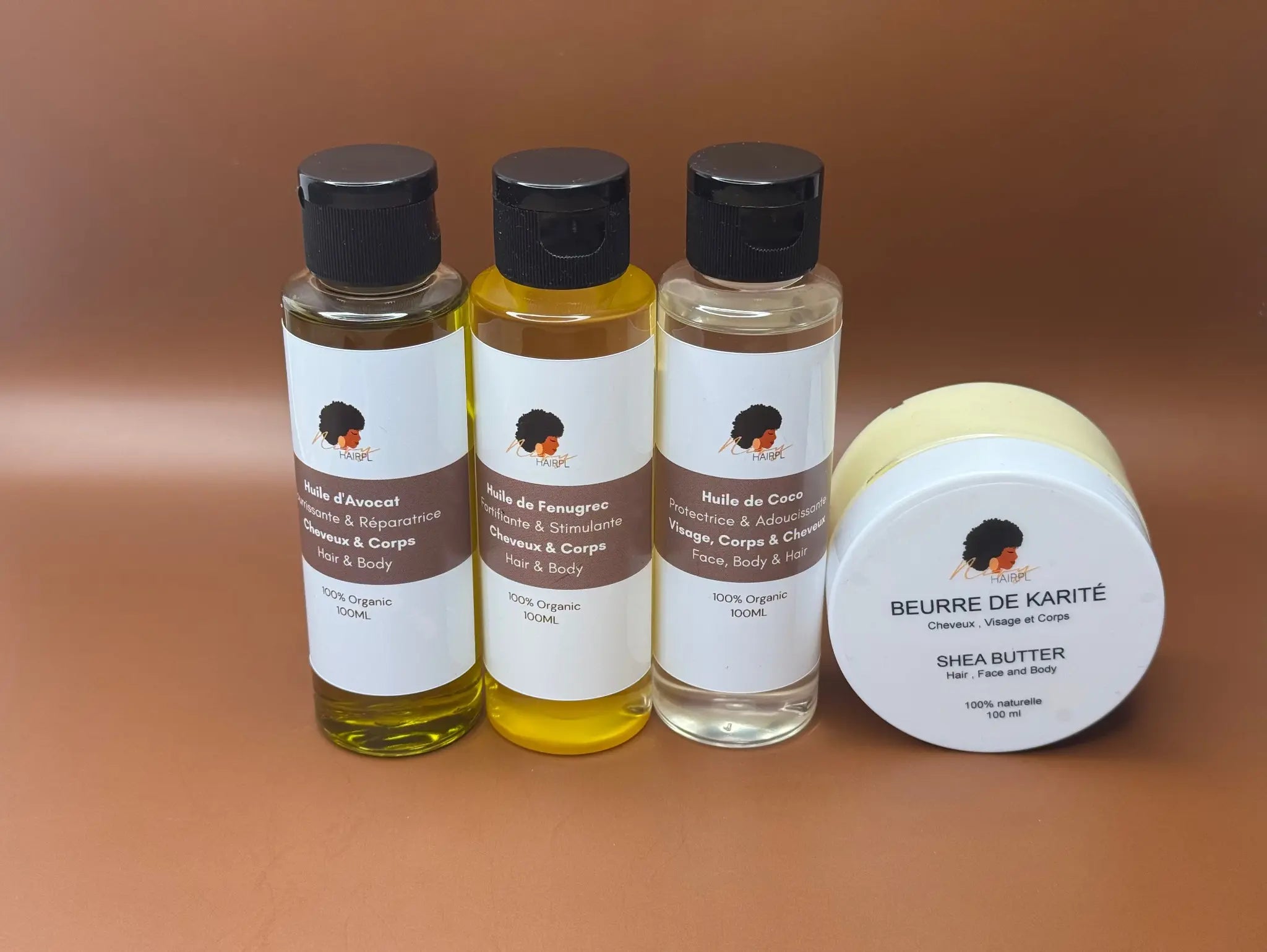 Lot 3 Huiles Végétales + Beurre de Karité NivyHairPL