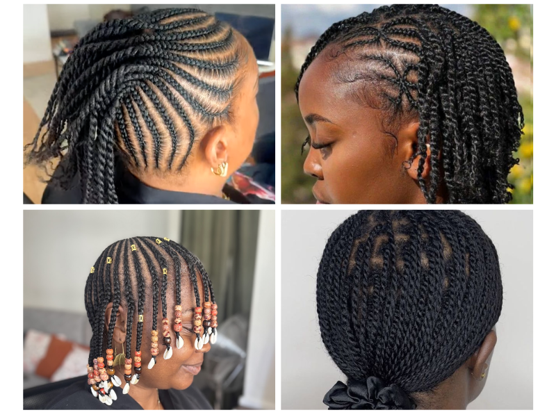 Coiffures sur cheveux naturels